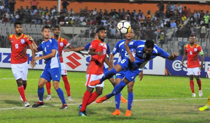 নেপালের কাছে ২-০ গোলে হেরে বাংলাদেশের স্বপ্নভঙ্গ নেপালের কাছে ২-০ গোলে হেরে বাংলাদেশের স্