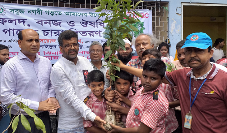 পৌরসভার পক্ষ থেকে ১০ হাজার গাছের চারা বিতরণ পৌরসভার পক্ষ থেকে ১০ হাজার গাছের চারা বি