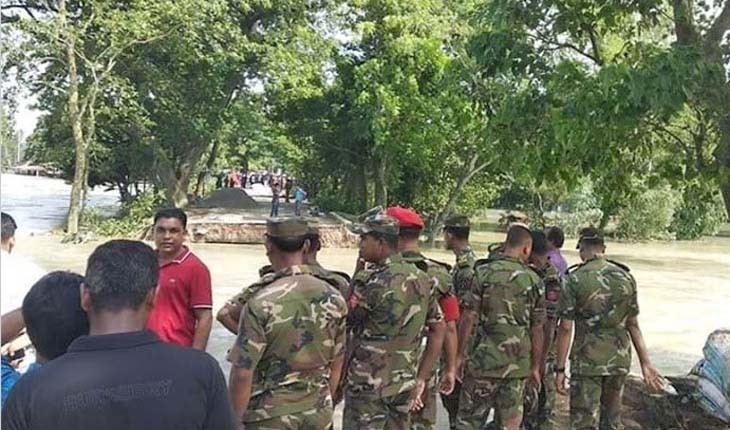 ভূঞাপুরের টেপিবাড়ী এলাকায়  বাঁধ ভেঙে বিস