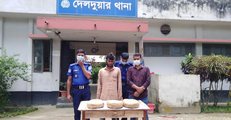 দেলদুয়ারে ৫ কেজি গাঁজাসহ আটক এক