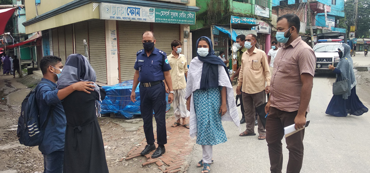 বাসাইলে লকডাউনের চতুর্থদিনে ৯জনের জরিমান