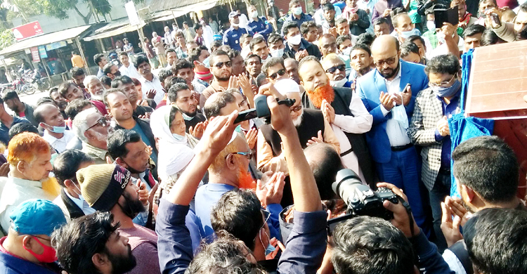 পোড়াবাড়ী আঙ্গারখোলা গারোবাজার রাস্তার পূর্ণনির্মাণ কজের উদ্বোধন  পোড়াবাড়ী আঙ্গারখোলা গারোবাজার রাস্তার পূ