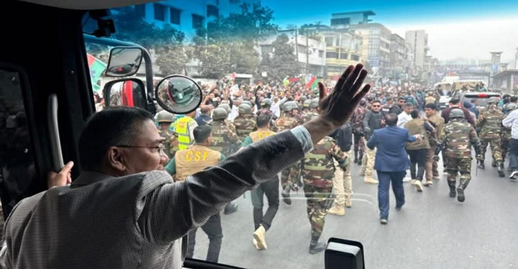 সমাবেশস্থলের কাছাকাছি তারেক রহমান