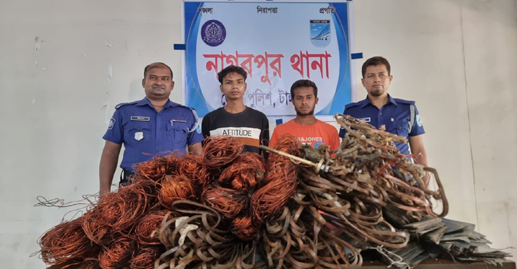 নাগরপুরে ট্রান্সফরমারের সরঞ্জামসহ দুই চো